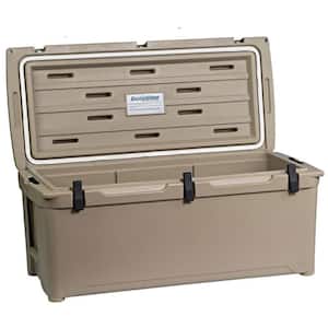 108 Qt. 130-Can High Performance Durable Roto Molded Airtight Ice Cooler in Tan