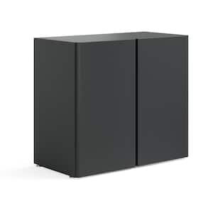 36 in. W x 31 in. H x 18 in. D 2-Shelf Steel Freestanding Cabinet in Graphite Grey