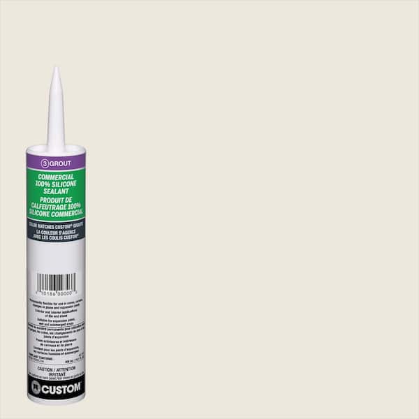 Custom Building Products Commercial #381 Bright White 10.1 oz. Silicone Caulk
