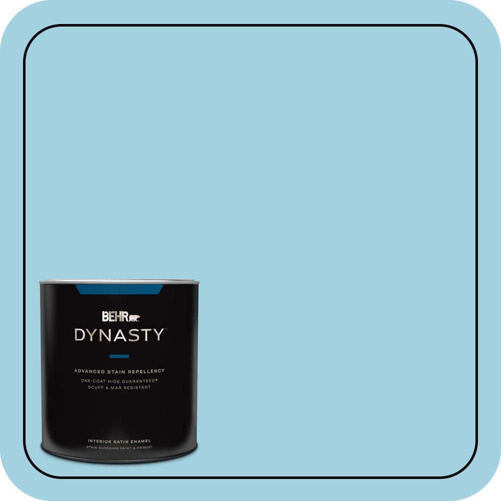 1 qt. #M480-3 Bengal Blue Satin Enamel Interior Stain-Blocking Paint and Primer price history on PriceWatchPro