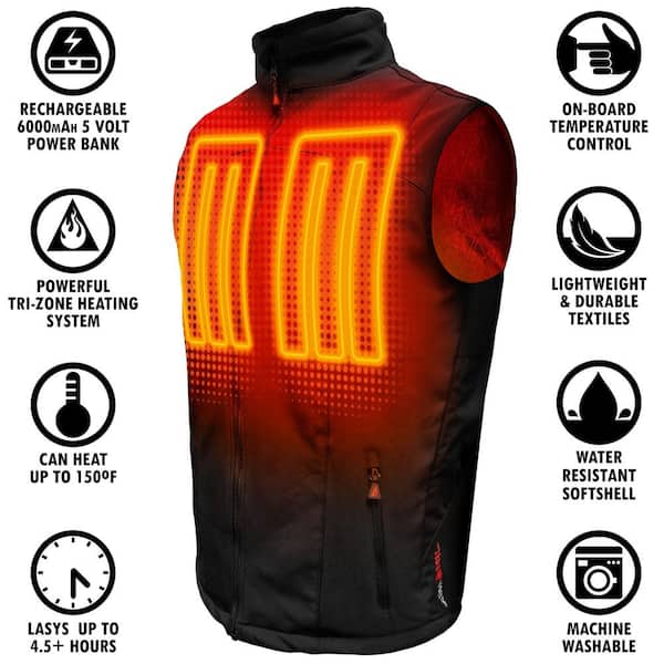 Heated Vest Lightweight,Washable Heated Vests for Men with Battery Pack 
