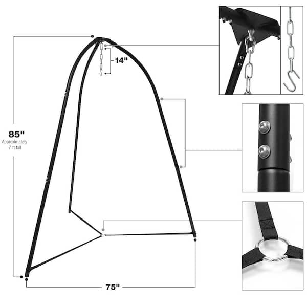 Portable hammock outlet chair tripod stand