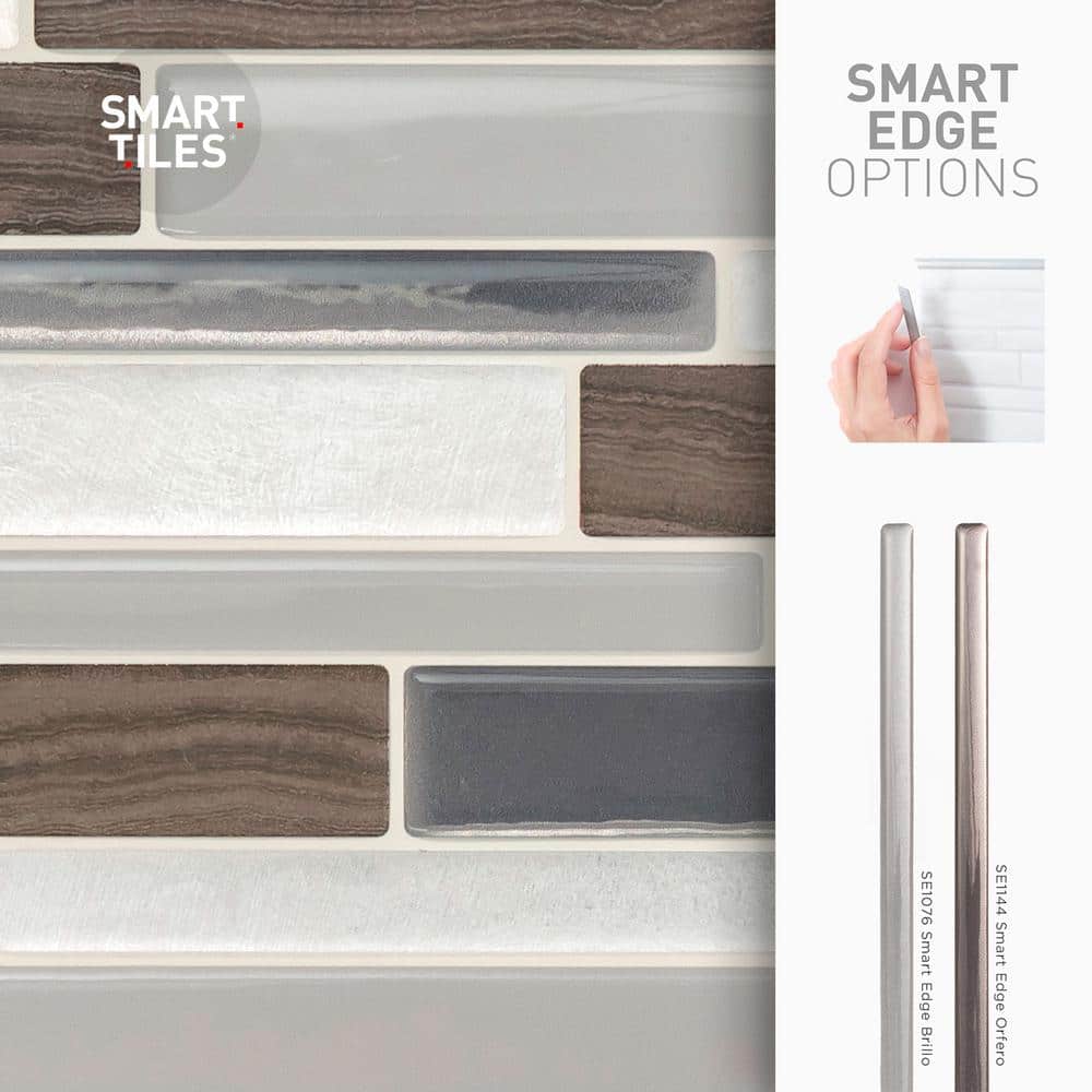 Milano Argento Peel and Stick 3D Backsplash Tiles