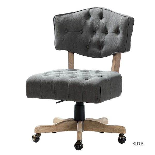 JAYDEN CREATION Camila Grey Swivel Task Chair