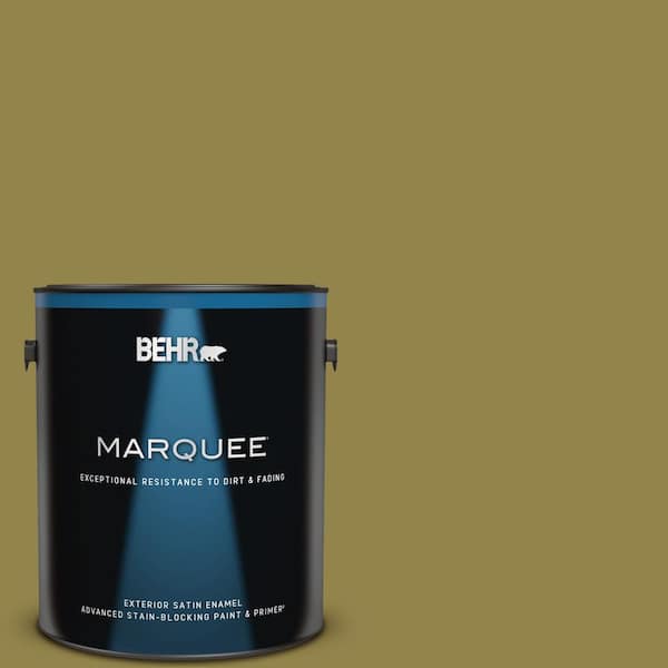 BEHR MARQUEE 1 gal. #PPU9-02 Lucky Bamboo Satin Enamel Exterior Paint & Primer