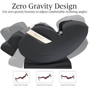 Favor-03 plus Black color Full Body Zero Gravity Shiatsu Recliner with Bluetooth and Led Massage Chair