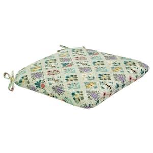 20 in. x 19 in. Great Garden Watercress Endive Rectangle Outdoor Seat Cushion