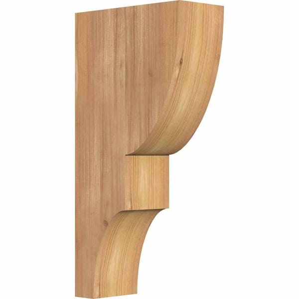 Ekena Millwork 3-1/2 in. x 8 in. x 16 in. Western Red Cedar Ridgewood Smooth Corbel