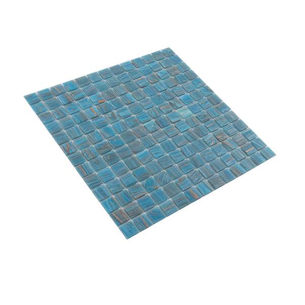 Apollo Tile (Sample) Floor and Wall Tile Cerulean Blue 4-in x 4-in Matte Glass Uniform Squares Mosaic Floor and Wall Tile