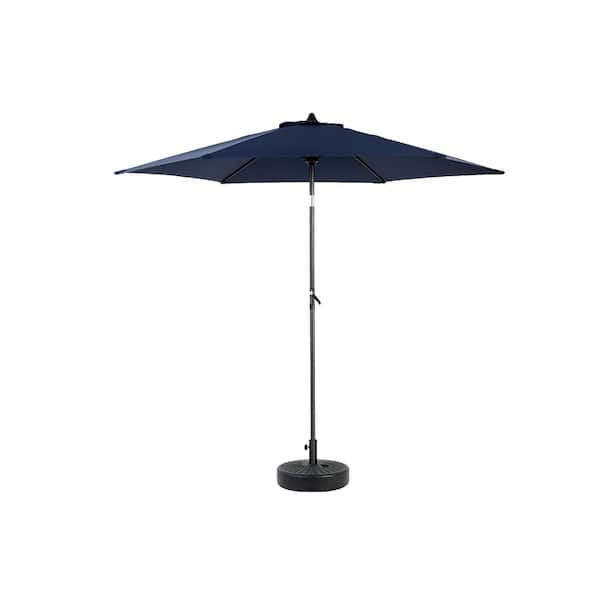 Unbranded 9 ft. Steel Patio Umbrella, Market Umbrella with Push Button Tilt, Crank&6 Sturdy Ribs for Deck, Backyard, Pool in Green