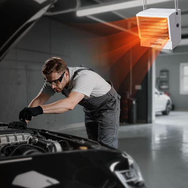 15000W Electric Garage Heater Remote Control, 10 Hour Timer and Overheat Protection Wall/Ceiling Mounted Heater Product