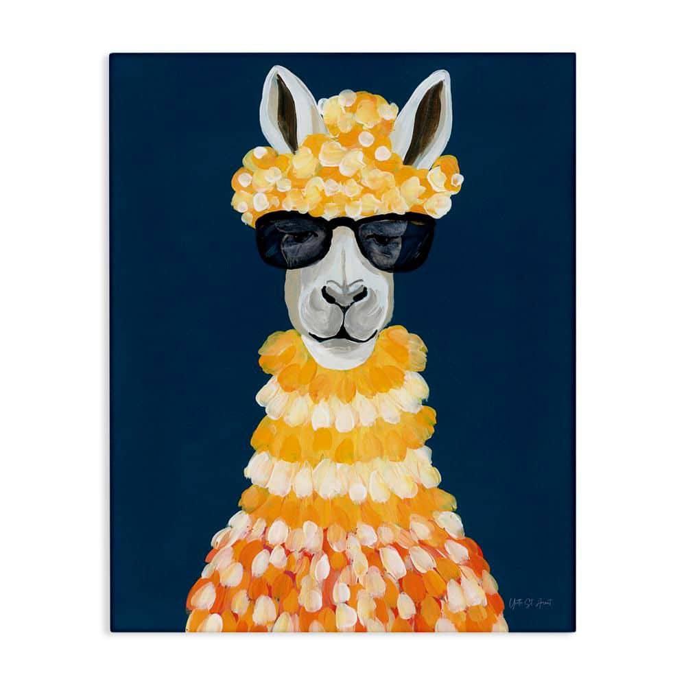 Fashionista Alpaca Portrait by Yvette St. Amant Unframed Animal Graphic Art Print 20 in. x 16 in. price history on PriceWatchPro