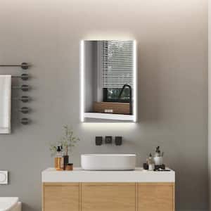 20 in. W x 30 in. H Rectangular Wall Top LED Medicine Cabinet with Mirror,Dimmer,USB,Anti-Fog,Backlighting,Right Hinge