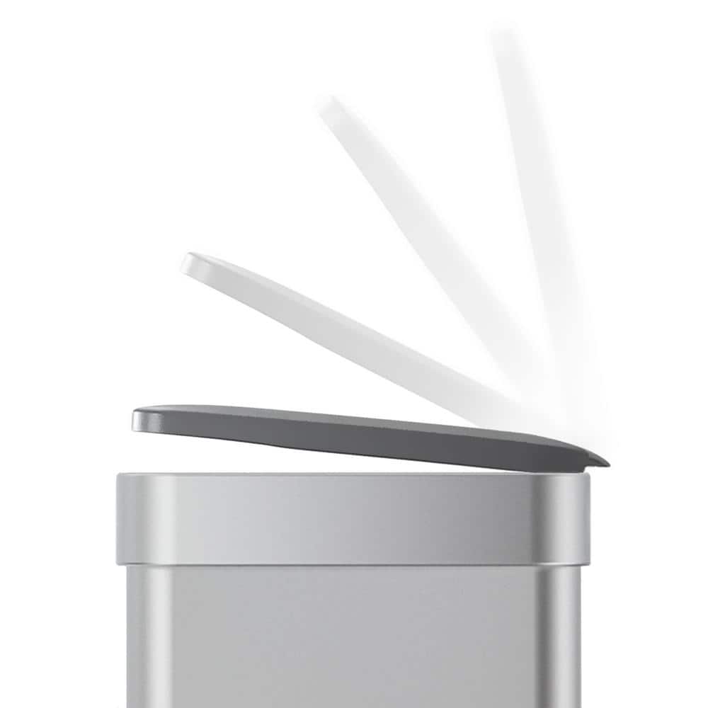 16 Gallon Stainless Steel Dual Compartment Kitchen Trash Can