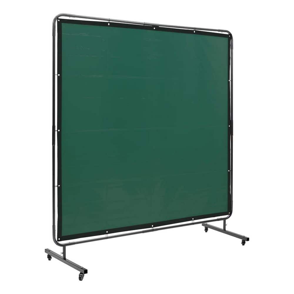 Welding Screen with Frame 6 ft. x 6 ft. Welding Curtain Screen Flame-Resistant Vinyl Welding Protection Screen Green price history on PriceWatchPro