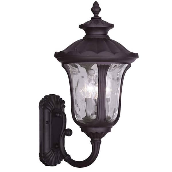 Livex Lighting Providence 3-Light Bronze Outdoor Incandescent Wall Lantern Sconce