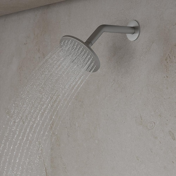 ZenithRain Thermostatic Dual Showers 8-Spray 12 in. Shower System with Hand Shower in Brushed Nickel Valve Included