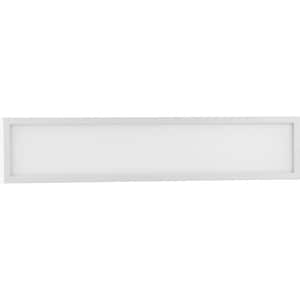 Everlume Collection 1-Light Satin White Frosted Glass LED Modern Bath Vanity Linear Panel Light