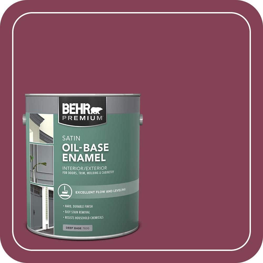 BEHR 1 gal. #M130-7 Sugar Beet Oil-Based Satin Enamel Interior/Exterior ...