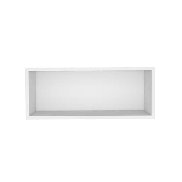 Unbranded Elegant Efficiency: 30 in. W x 12.5 in. D White Wall Cabinet Spacious Decorative Wall Shelf Made of Engineered Wood