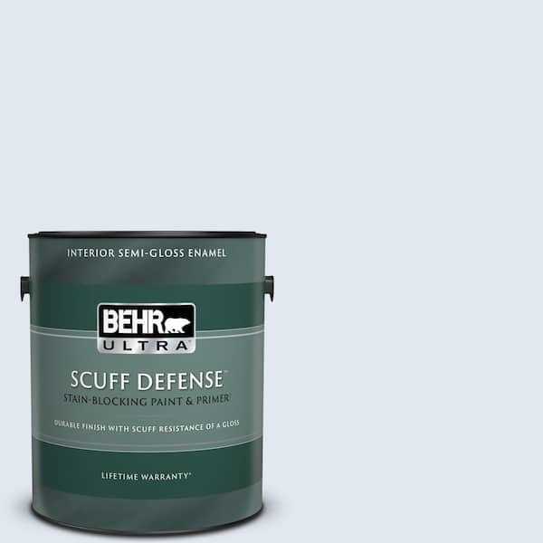 BEHR ULTRA 1 gal. #M540-1 Bellflower Blue Extra Durable Semi-Gloss Enamel Interior Paint & Primer