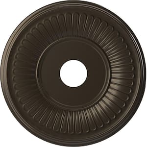 19 in. O.D. x 3-1/2 in. I.D. x 1 in. P Berkshire Thermoformed PVC Ceiling Medallion in Metallic Dark Bronze