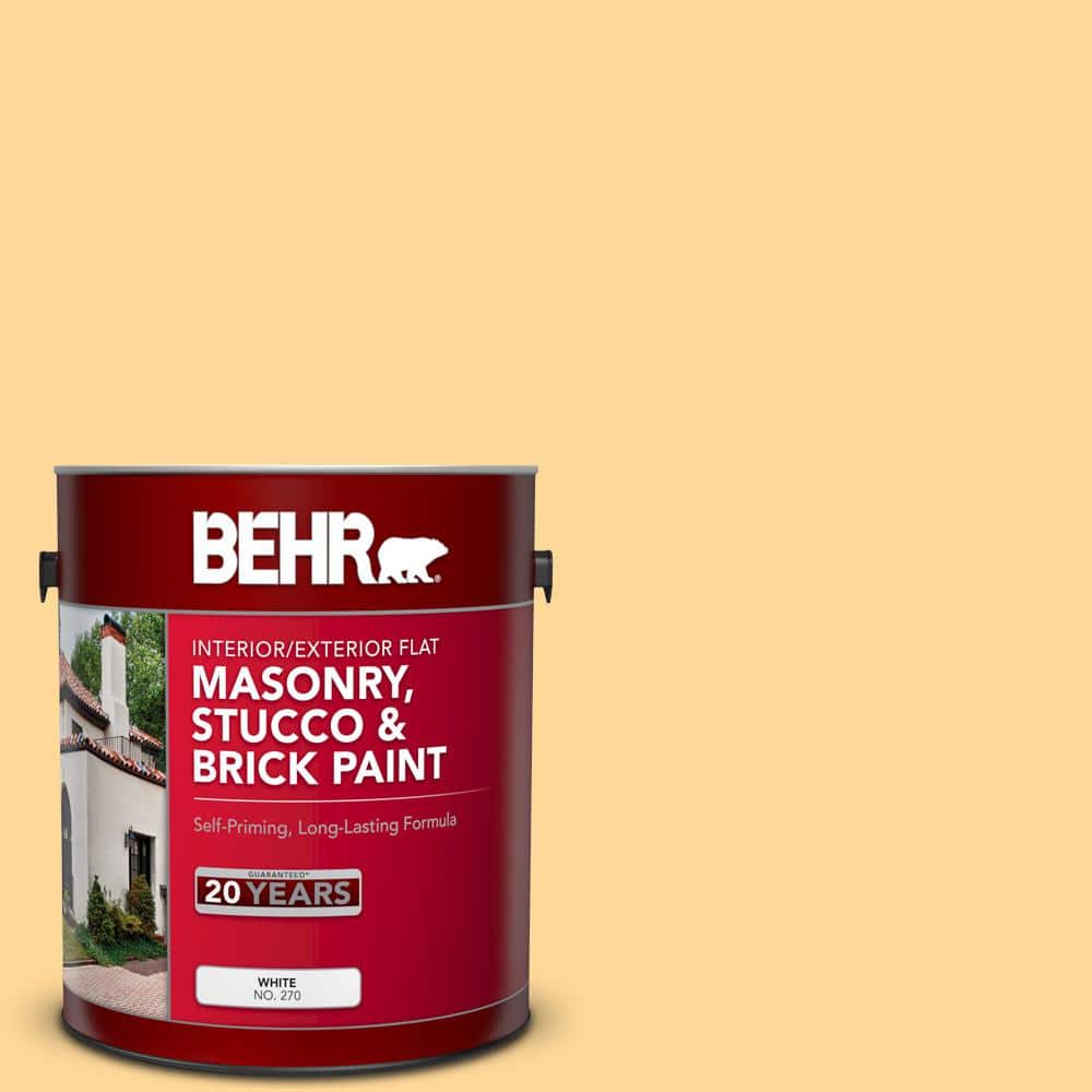 1 gal. #P250-3 Marsh Marigold Flat Interior/Exterior Masonry, Stucco and Br