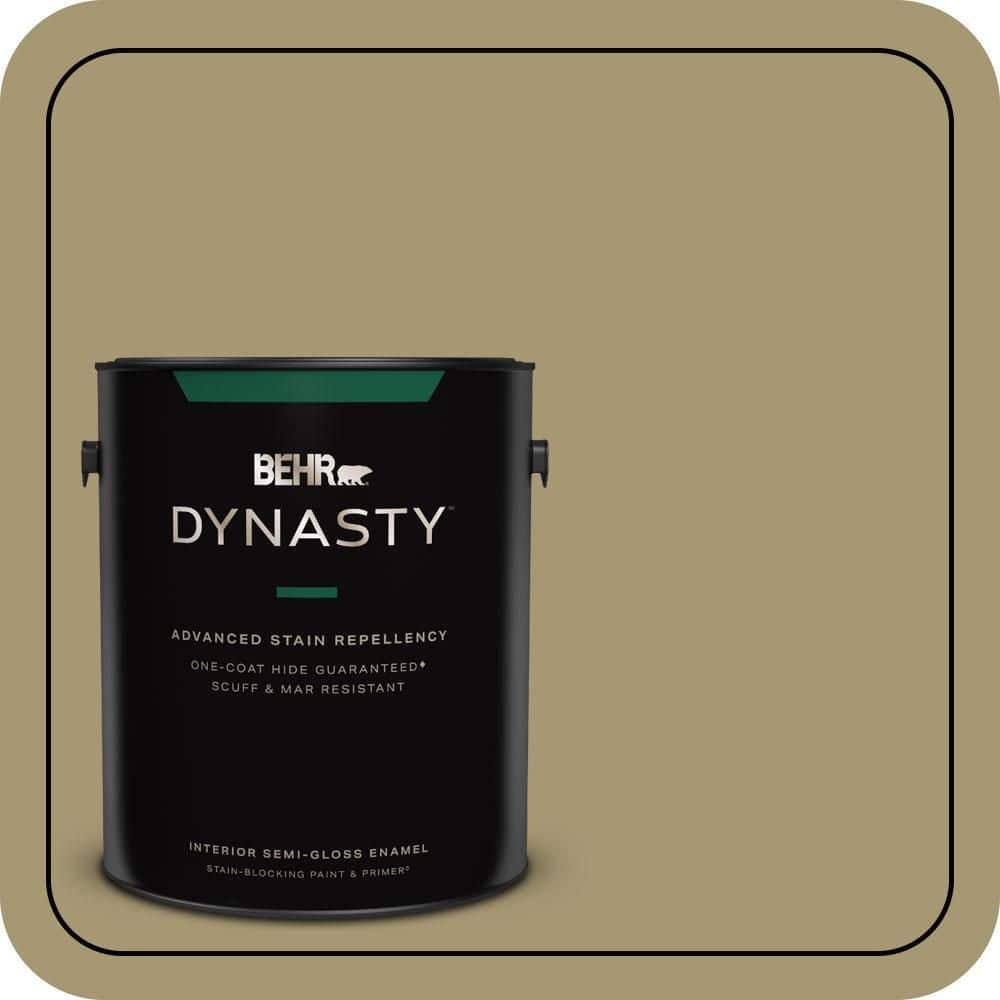 1 gal. #S330-5 Dried Chive One-Coat Hide Semi-Gloss Enamel Interior Stain-Blocking Paint & Primer price history on PriceWatchPro