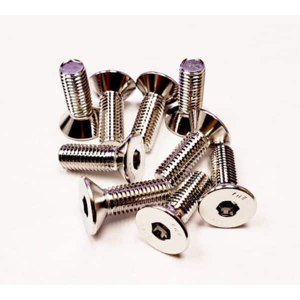 5/16 in. x 1-1/2 in. Hex Flat Head Stainless Steel Socket Head Cap Screws Treated with NL-19 (25-Pack)