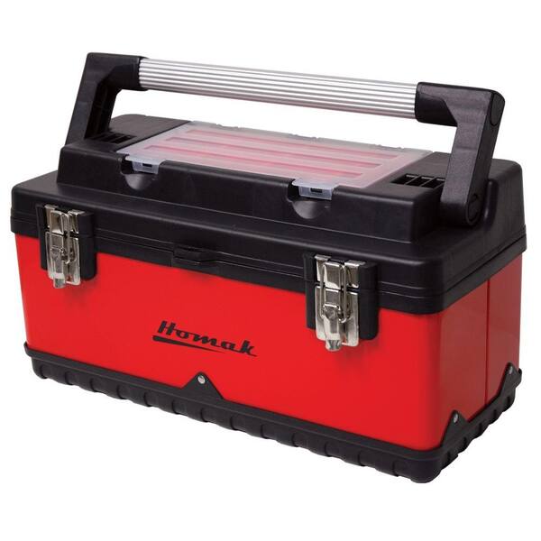 Homak 20 in. Hand-Carry Tool Box, Red