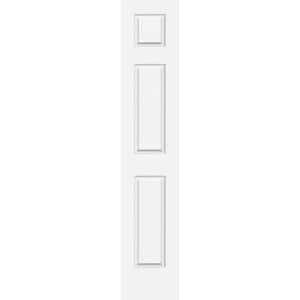 18 in. x 80 in. 6 Panel Single Bore Solid Core White Primed Wood Interior Door Slab