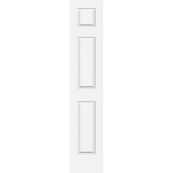Steves & Sons 18 in. x 80 in. 6 Panel Single Bore Solid Core White Primed Wood Interior Door Slab