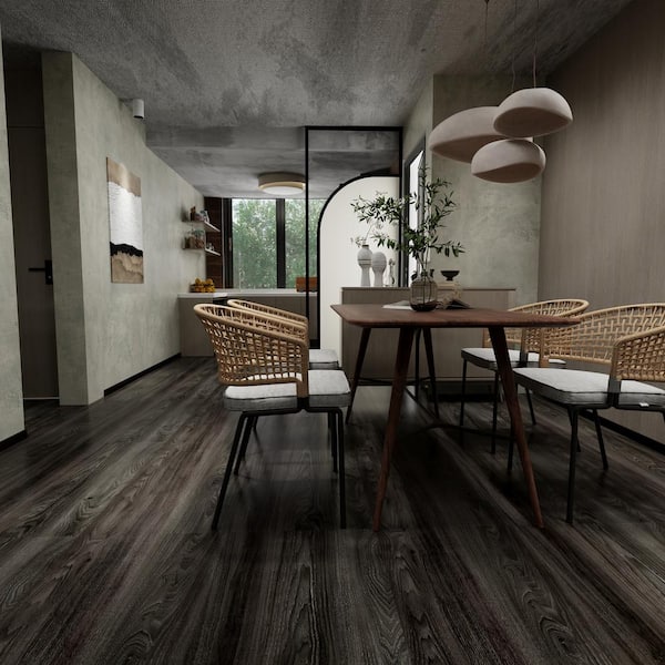 Take Home Sample-Gauntlet Gray 20 mil x 9 in. W x 48 in. L Water Resistant Loose Lay Luxury Vinyl Plank Flooring