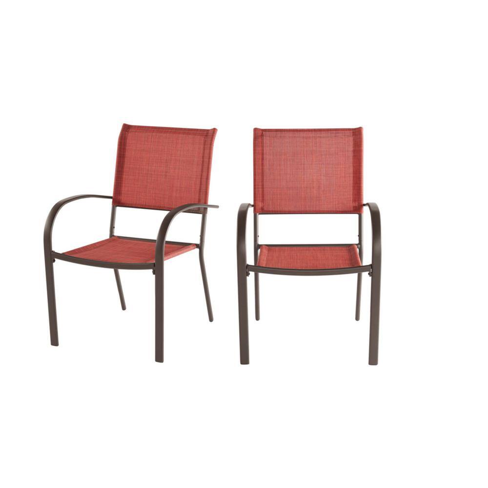 red sling patio chairs