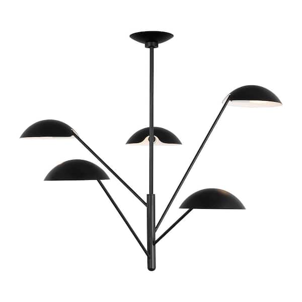 Generation Lighting Nevel Tall 5-Light Aged Iron Chandelier