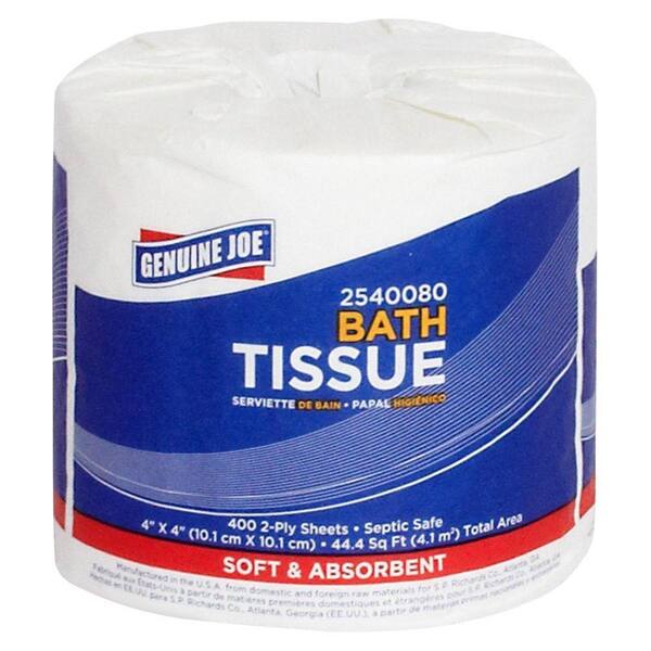 Genuine Joe Standard Bath Tissue 2-Ply (400-Sheets/Roll)