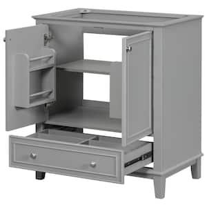 17.8 in. W x 29.5 in. D x 33.8 in. H Bath Vanity Cabinet without Top in Gray