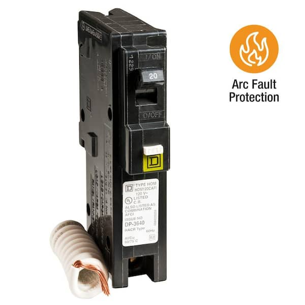 Q-Line 20 Amp 1-Pole Dual Function Arc Fault/GFCI Breaker