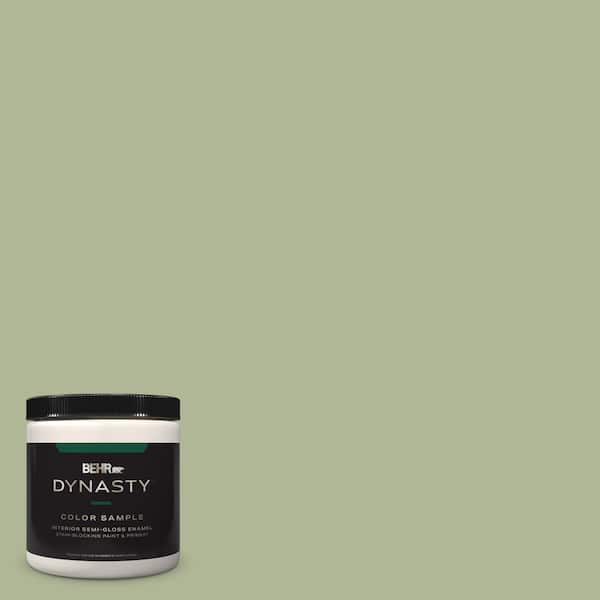 BEHR DYNASTY 8 oz. #PPU11-08 Moss Print One-Coat Hide Semi-Gloss Enamel Stain-Blocking Interior/Exterior Paint and Primer Sample