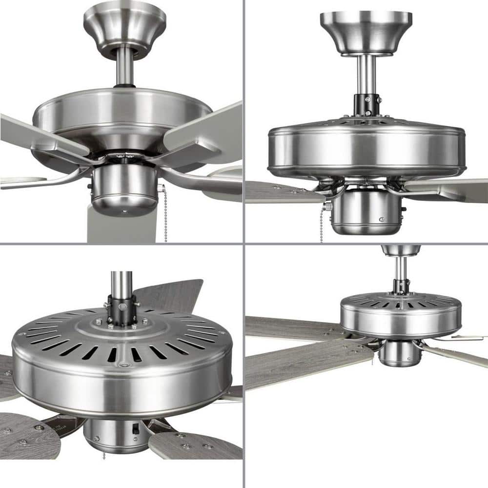 AirPro 52" Brushed Nickel Ceiling Fan with Reversible Blades