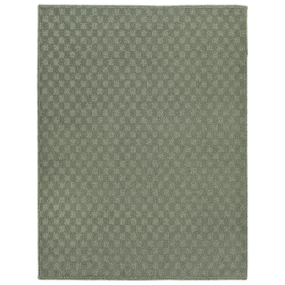 Sage Green Tufted Synthetic Medallion Area Rug 3' x 5'
