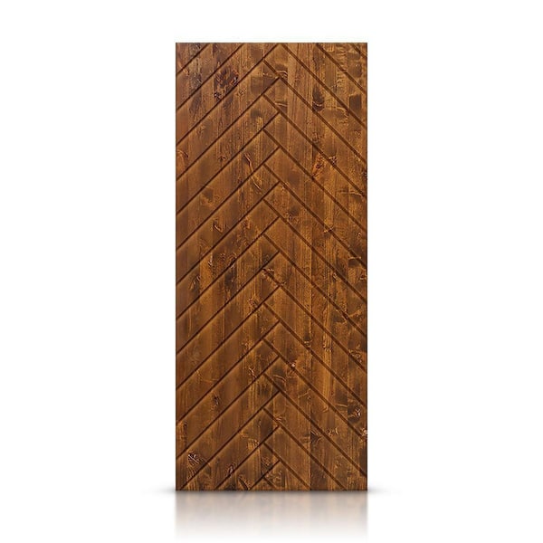 CALHOME 42 in. x 80 in. Hollow Core Walnut Stained Pine Wood Interior Door Slab