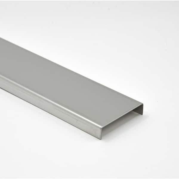 ACEROS SILVA LLC Brushed Stainless Steel 1.37 in. W x 96 in. L Metal Tile Molding and Transition Trim