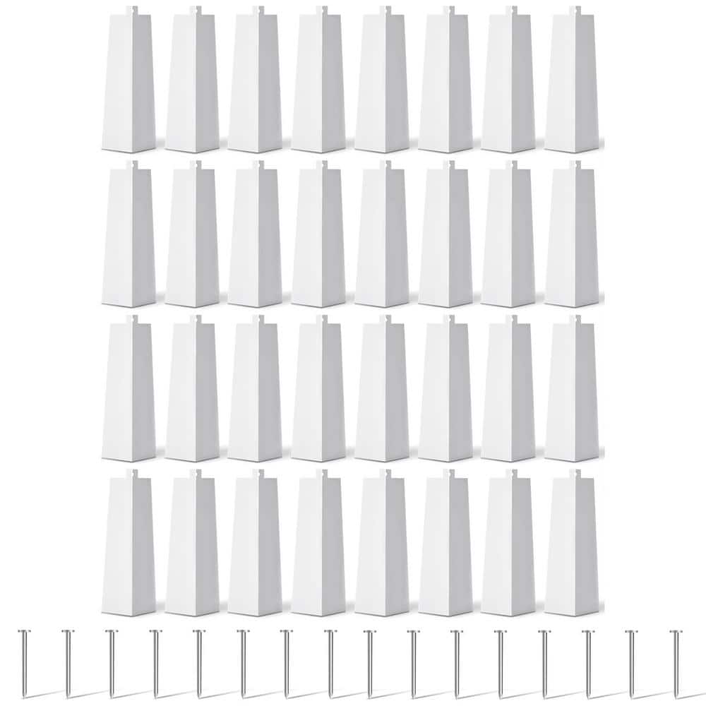 8 in. x 2.5 in. 32-Piece Aluminum Corner Siding, Outside White Smooth Vinyl