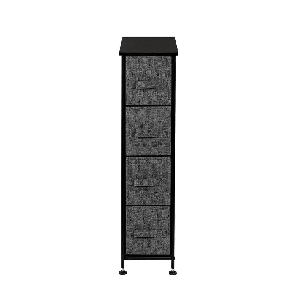 19 in W. x 29.7 in. H Gray 4-Drawer Fabric Storage Chest with Gray Drawers