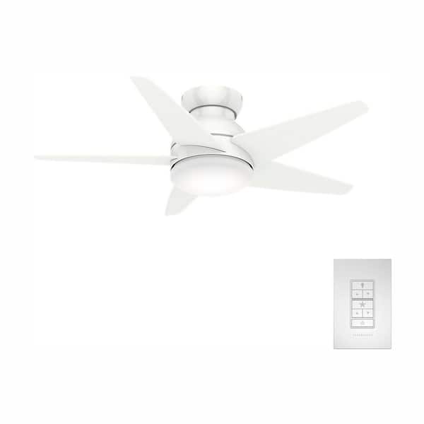 Isotope 44 in. LED Fresh White Indoor Ceiling Fan with Light and Wall Control