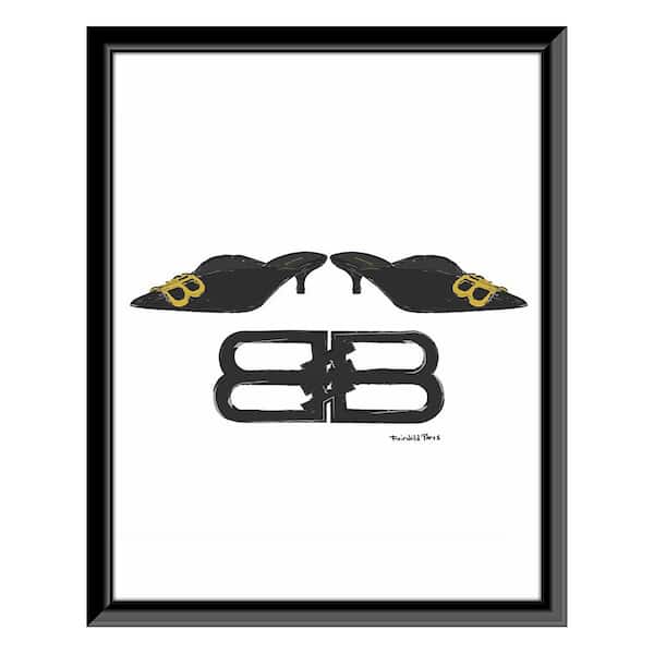 VENICE BEACH Collections Fashion Designer Glam Shoe by Fairchild Paris 1-Piece Framed Graphic Print Abstract Poster Art Print 18 in. x 14 in.