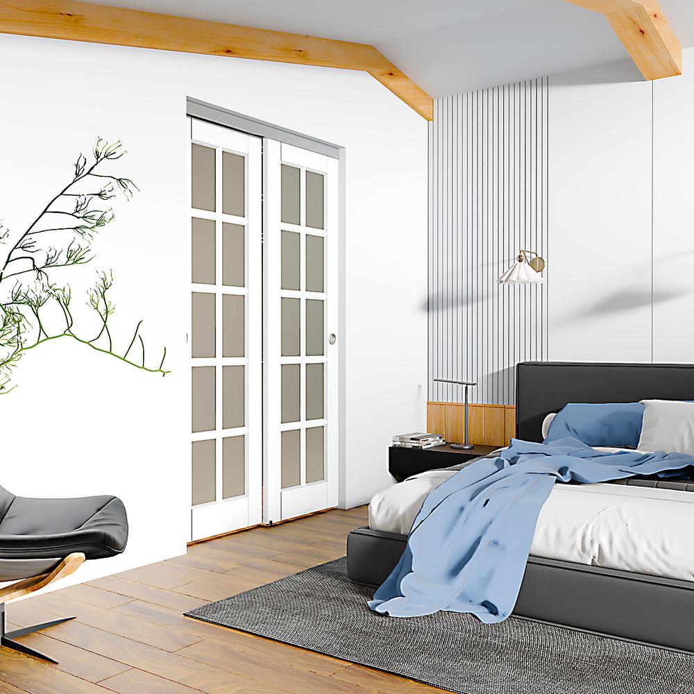 TENONER 60 in. x 80 in. White, Solid Core, MDF Painted Double 10