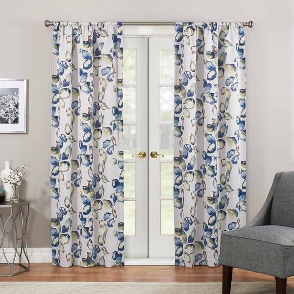 FLORAL Cottage Style Grommet Window Curtain Light Blocking Panels IN 63" 2pc 