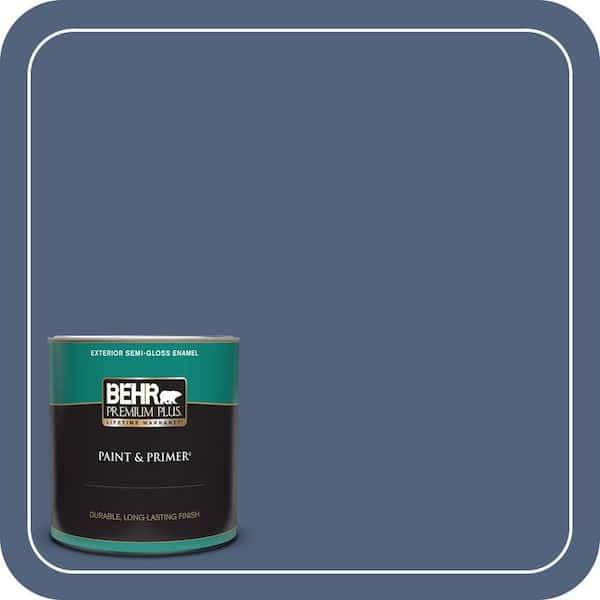 BEHR PREMIUM PLUS 1 qt. #PMD-64 Evening Symphony Semi-Gloss Enamel Exterior Paint & Primer